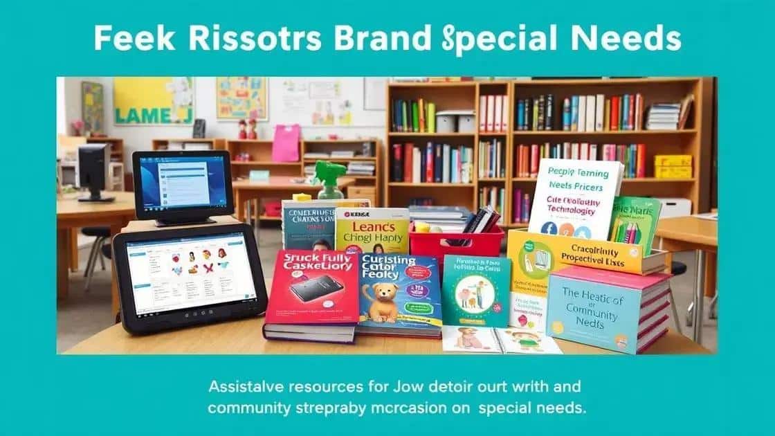 Types of resources available for special needs education