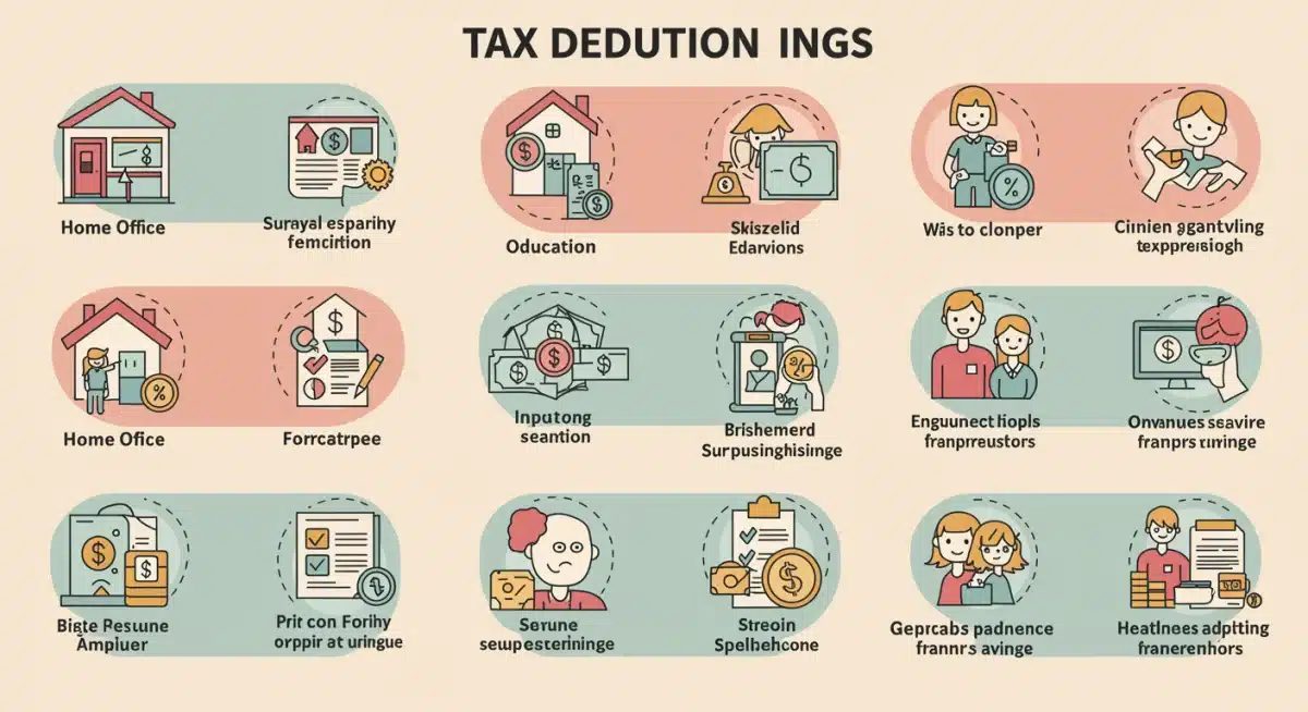 Infographic showing various tax deduction categories and potential savings