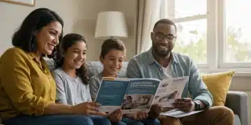 Federal Housing Assistance 2025: Secure 30% Rent Reduction Family reviewing federal housing assistance information for rent reduction