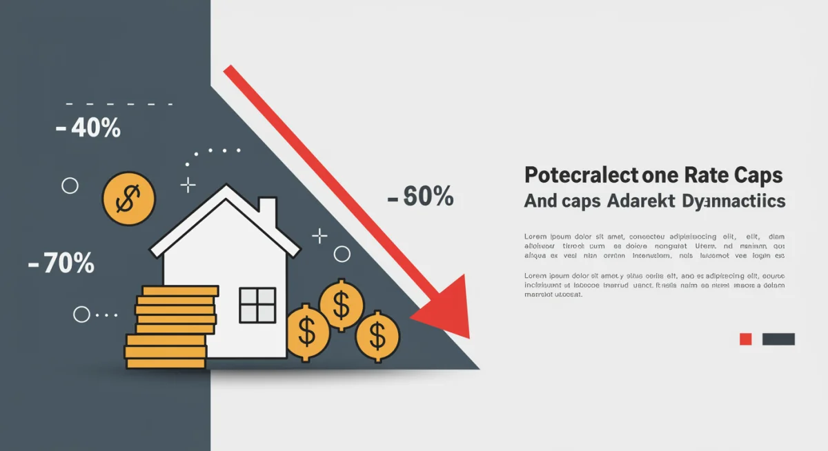 Infographic showing housing affordability impact with downward arrow and percentages