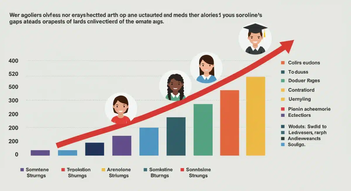 Infographic showing improved academic outcomes and reduced achievement gaps for diverse students.