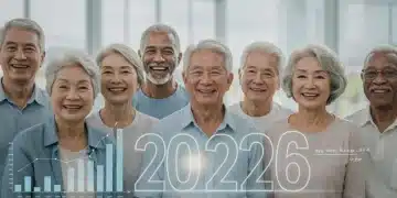 Group of happy retirees planning their financial future for 2026, symbolizing optimized Social Security benefits.