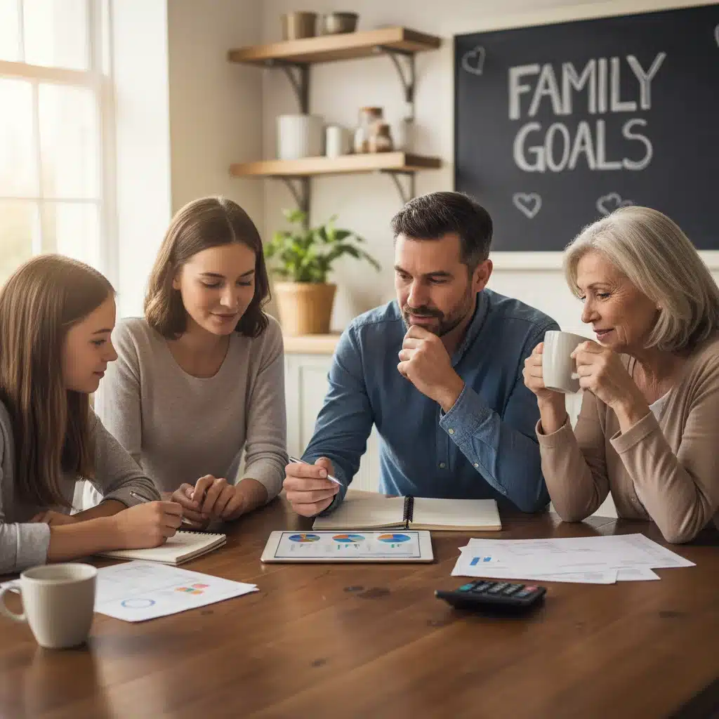 Family budgeting and financial planning at home.