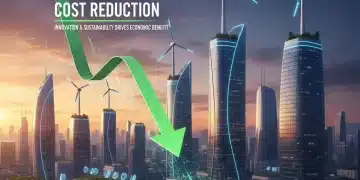 U.S. Energy Policy Overhaul: How New Regulations Could Reduce Costs by 15% for Consumers Modern city with renewable energy and a 15% cost reduction arrow