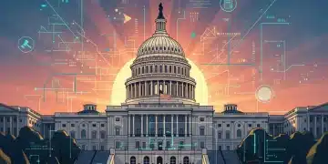 U.S. Capitol building with legislative graphics, symbolizing congressional priorities.