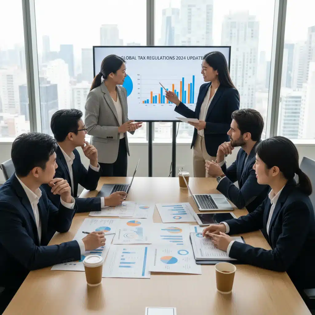 Business team analyzing corporate tax strategies for upcoming 2026 IRS changes
