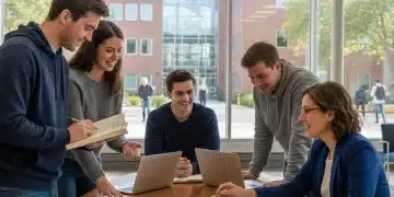 College students discussing FAFSA changes with an advisor