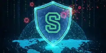 National Security Briefing: Current Cyber Threats and the $10 Billion Investment in Defense Digital shield protecting global network, representing robust cyber defense investment