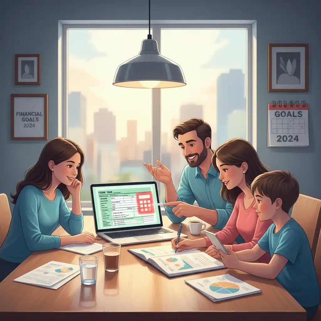 Family discussing personal income tax implications for 2026