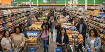 Families and individuals using SNAP benefits for grocery shopping in 2026.