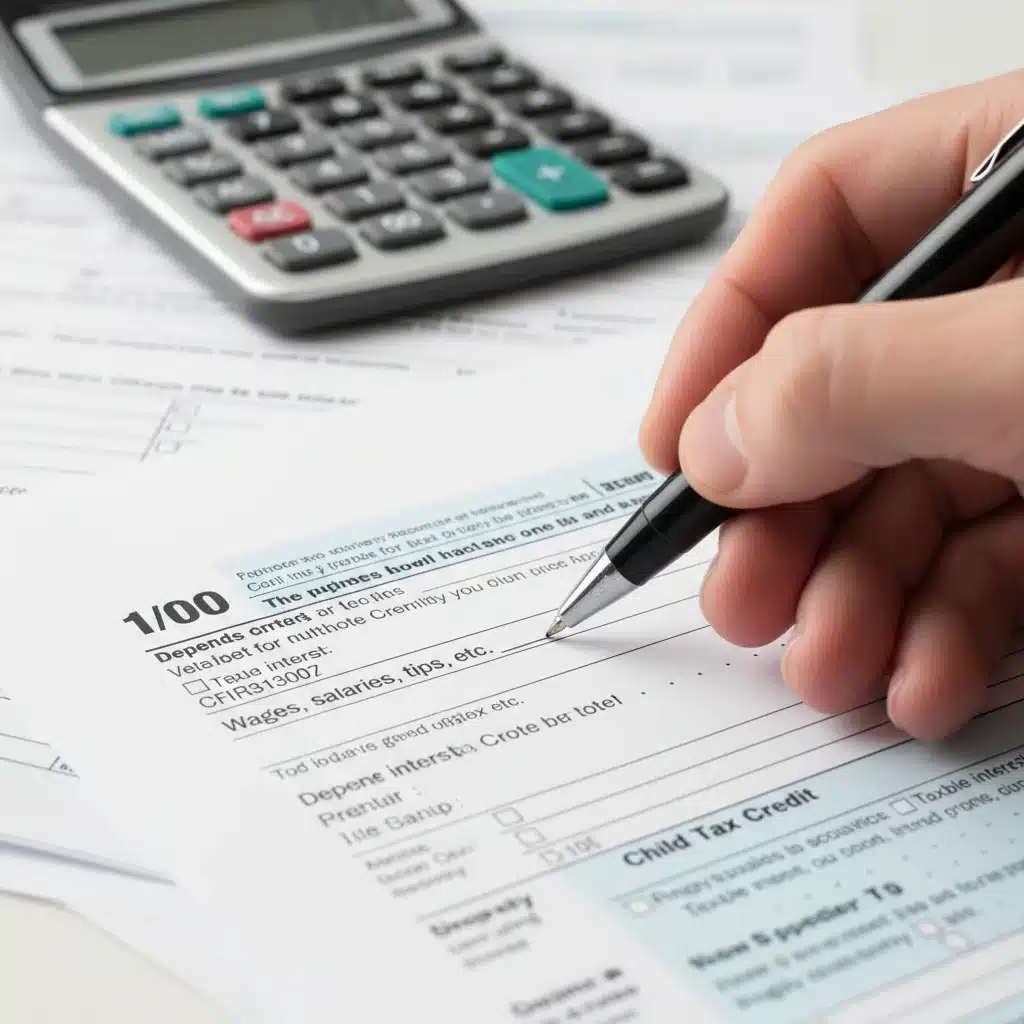 Filling out 2026 EITC tax forms with dependents information