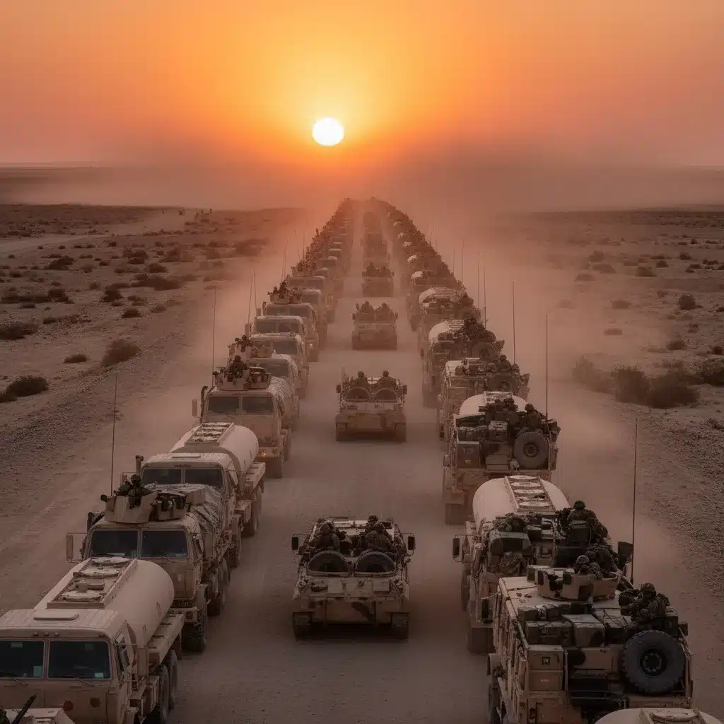 Military logistics and supply chain during troop deployment