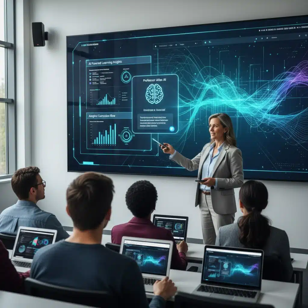University professor utilizing AI for curriculum development and teaching