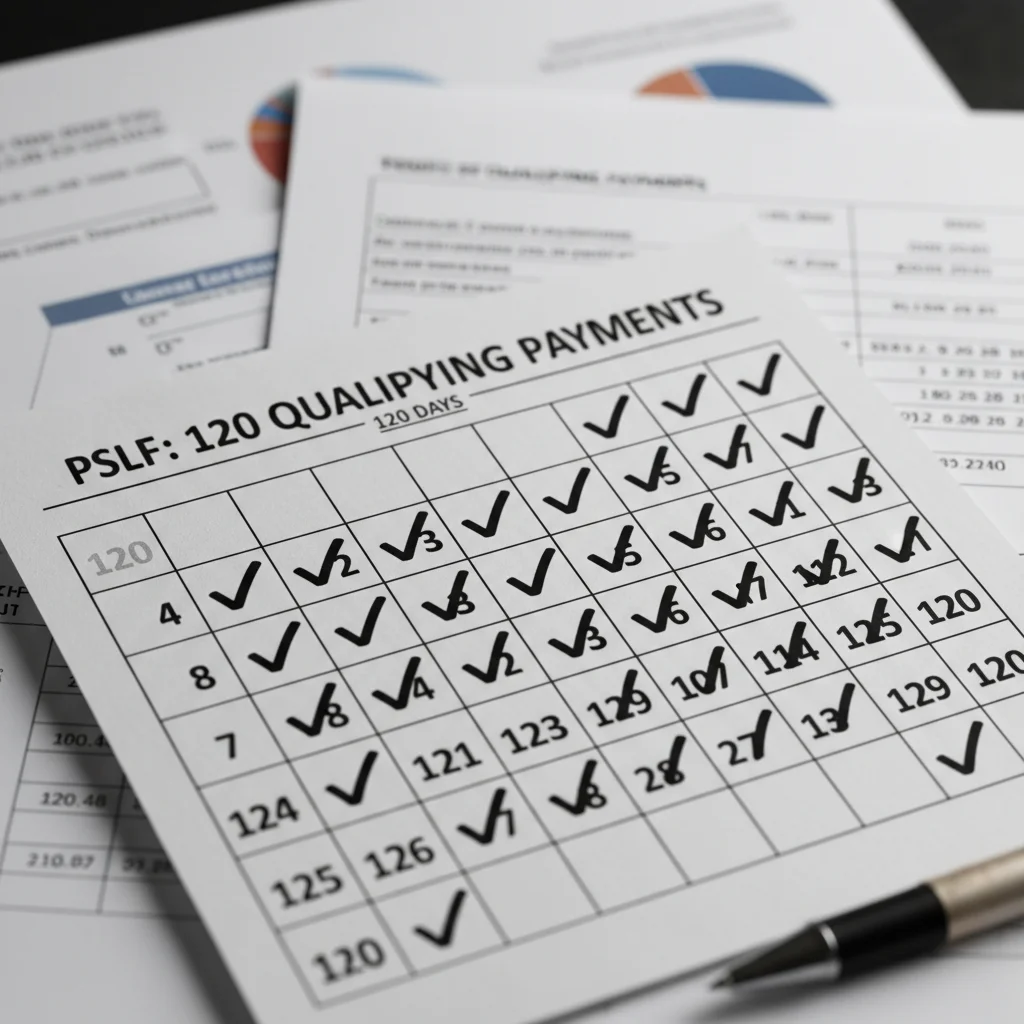 Calendar marking 120 PSLF qualifying payments