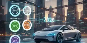 Infographic detailing car ownership costs in 2026, including insurance, maintenance, and fuel.