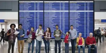 Air Travel Rights: Navigating DOT Updates for 2026 Travelers at airport departures board, understanding air travel rights
