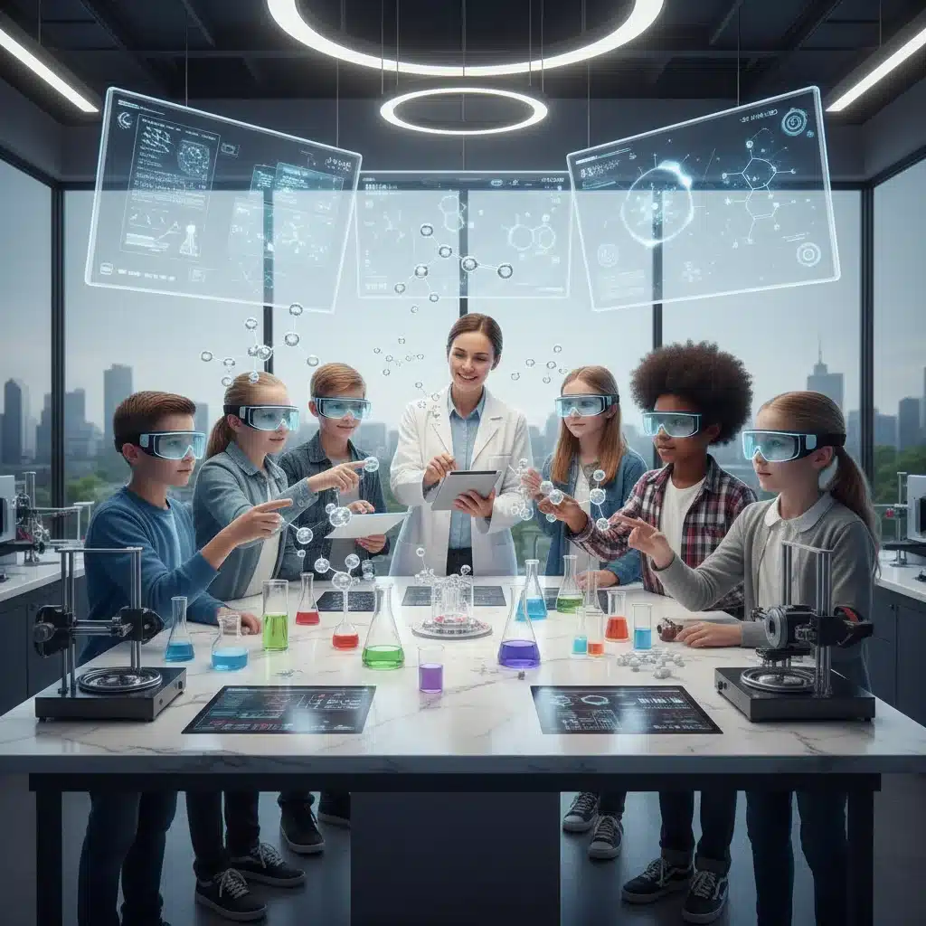 Middle school students using augmented reality for science education