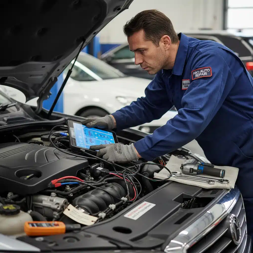 Mechanic performing a detailed inspection of a car engine, highlighting maintenance importance.