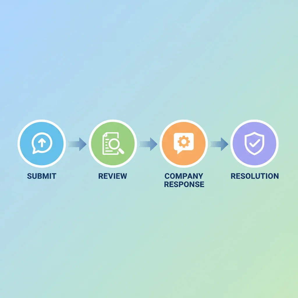 Infographic showing the CFPB complaint process flow