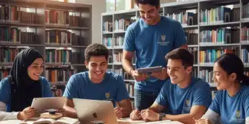 Diverse college students studying, symbolizing academic success and federal grant opportunities for 2026.