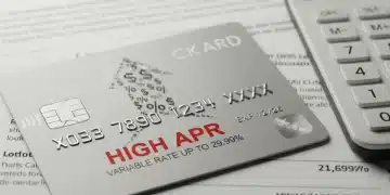 Credit Card Interest Rates: How to Avoid a 24% APR on Your Balances Credit card with high APR financial burden concept