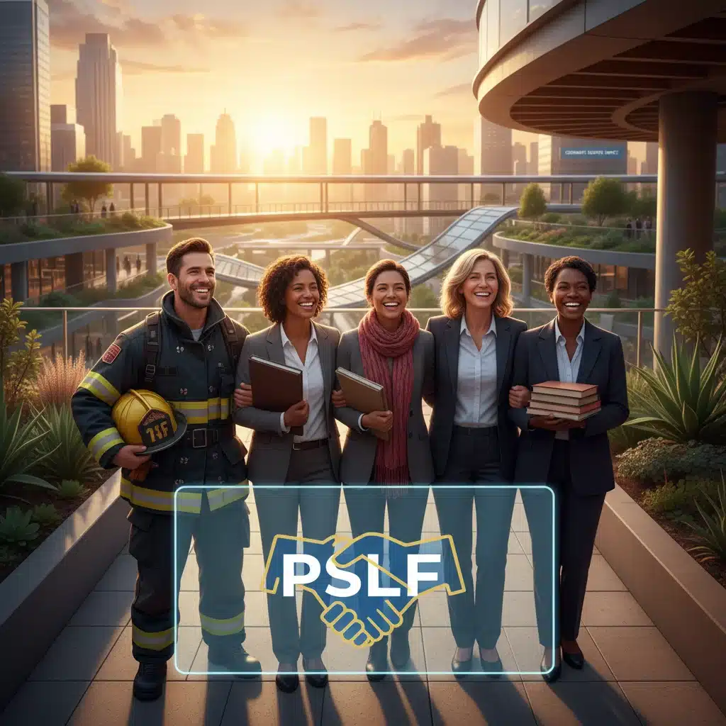 Diverse public service professionals benefiting from PSLF