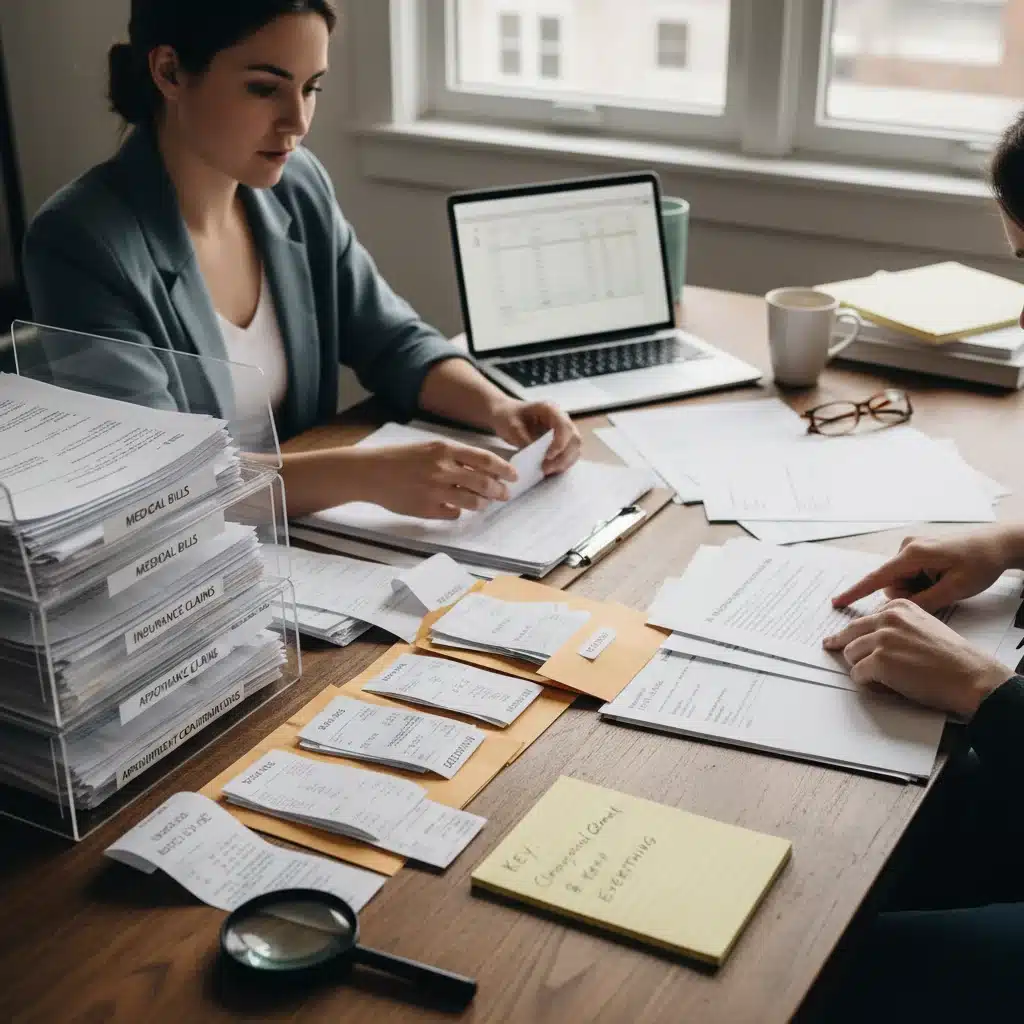 Organized documents and receipts for billing dispute resolution.