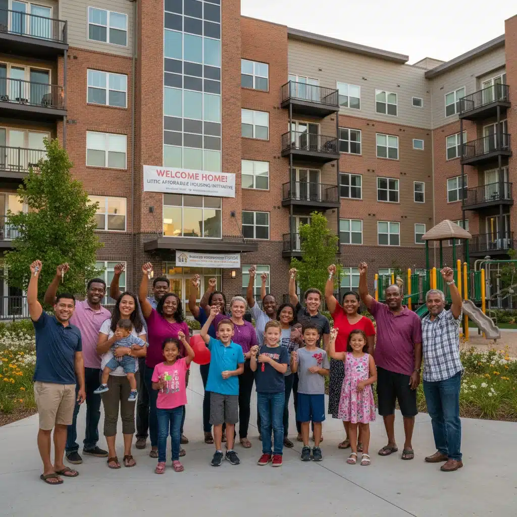 Families receiving keys to new affordable housing units