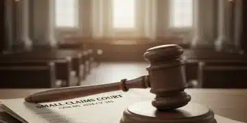 Small Claims Court: Your Guide to Consumer Disputes Under $10,000 Gavel on legal documents in a courthouse setting, representing small claims court justice.