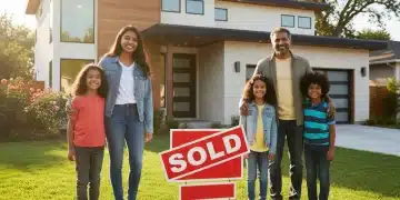 Happy family in front of new home, symbolizing successful 2026 homeownership