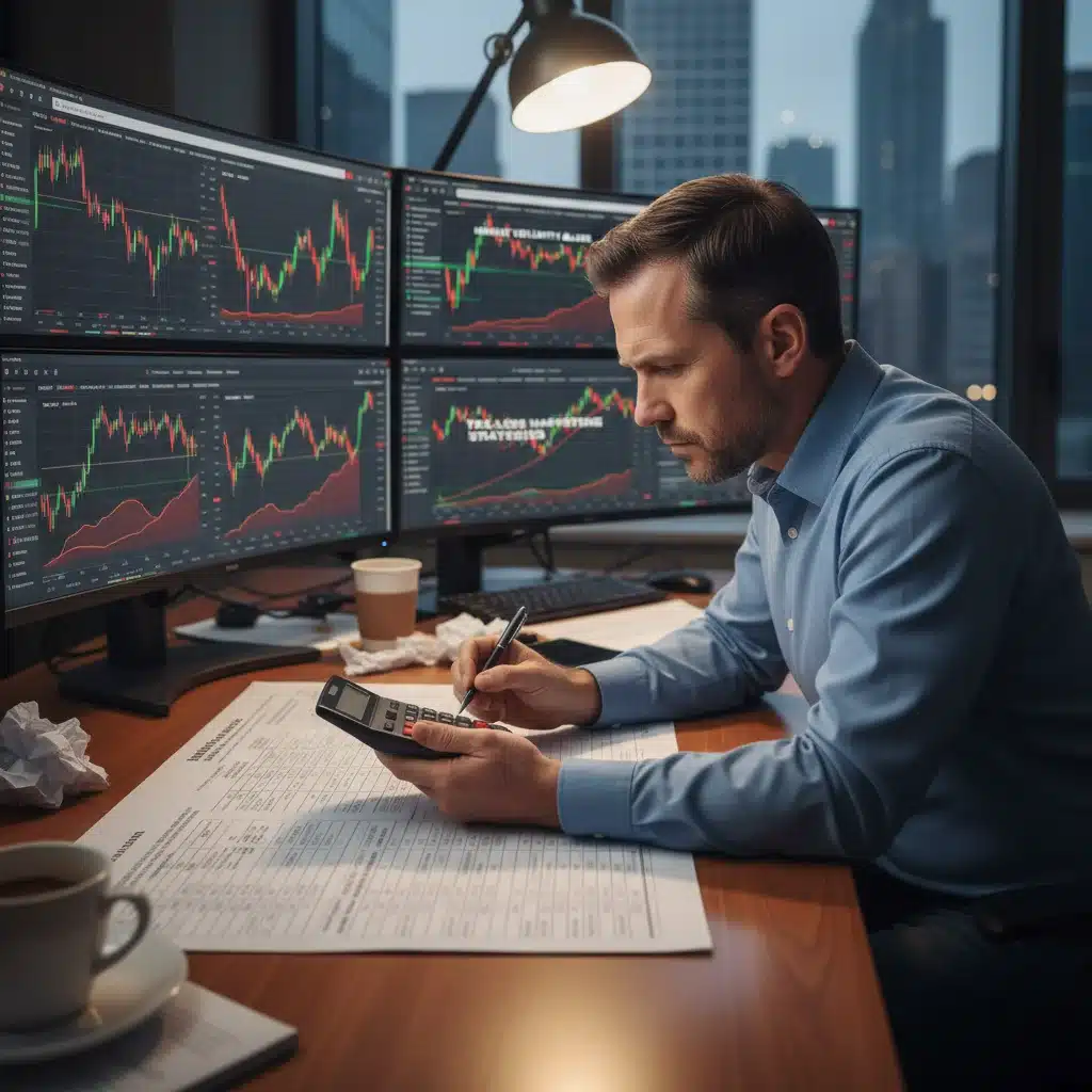 Investor analyzing financial statements for tax-loss harvesting opportunities