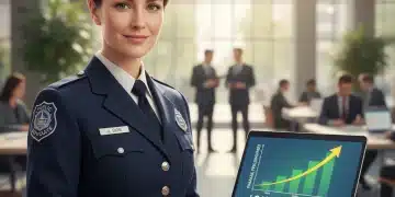 Public servant reviewing loan forgiveness updates on a laptop