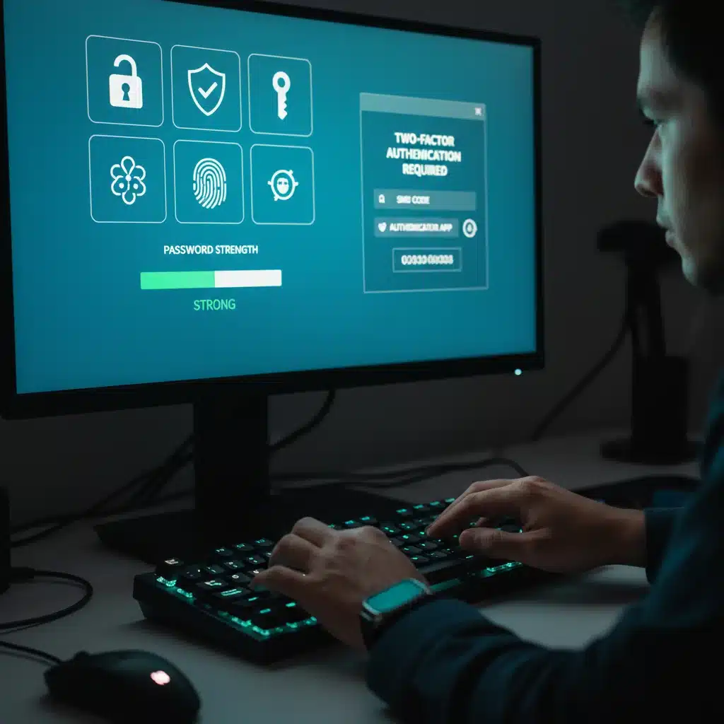Securing online accounts with strong passwords and 2FA