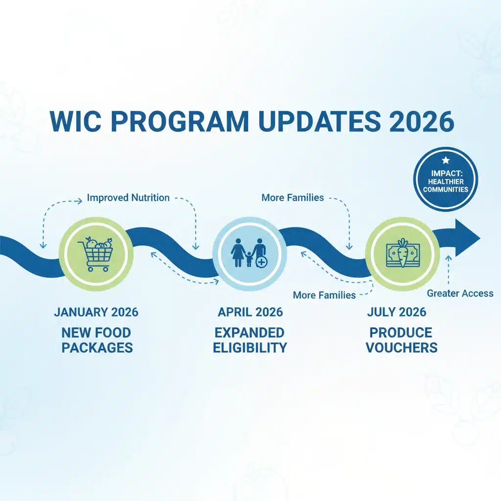 WIC program 2026 changes timeline illustration